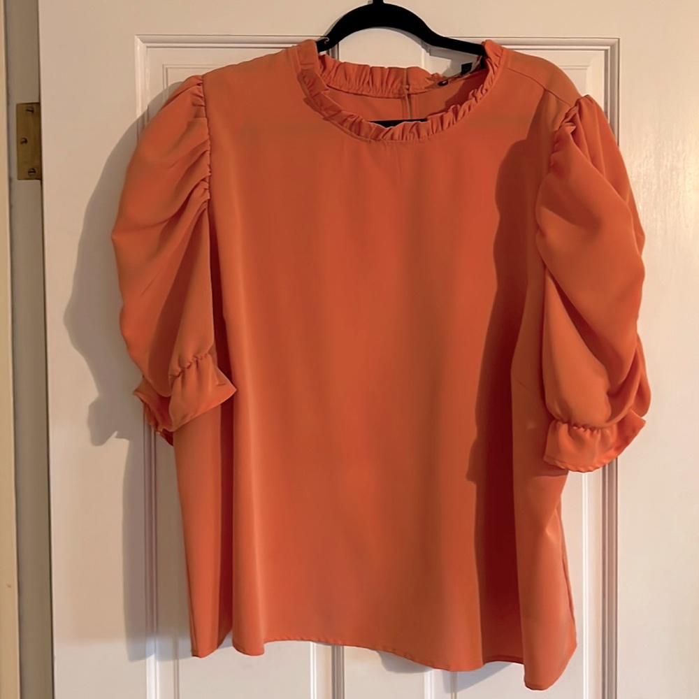 Eloquii Blouse Plus Size Orange